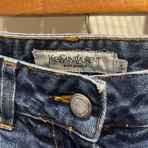 Yves Saint Laurent Women's Blue Boot Cut Jeans - Picture 3 of 7